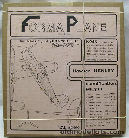 Formaplane 1/72 Hawker Henley Mk3TT, 15 plastic model kit